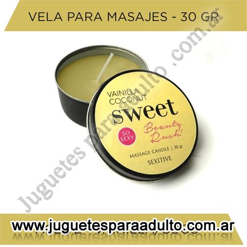 Aceites y lubricantes, Aceites y geles masajes, Vela para masajes aroma a vainilla 30gr